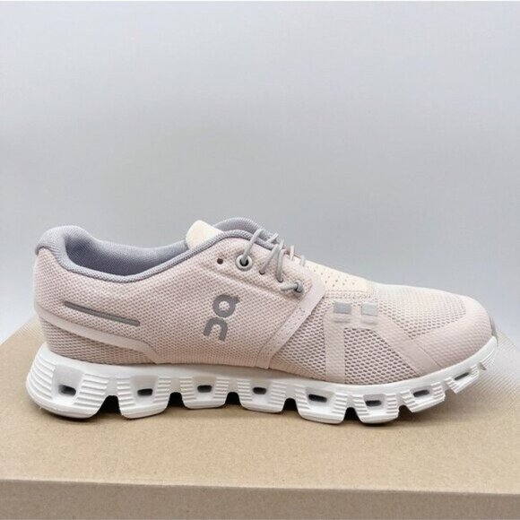 ON Cloud 5 Running Shoes Sneaker Shell/ White Pink Womens Size US 8.5 - Picture 8 of 12